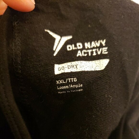 Womens Old Navy Active Black Shirt XXL Deep V Back Long Sleeve - Picture 7 of 7